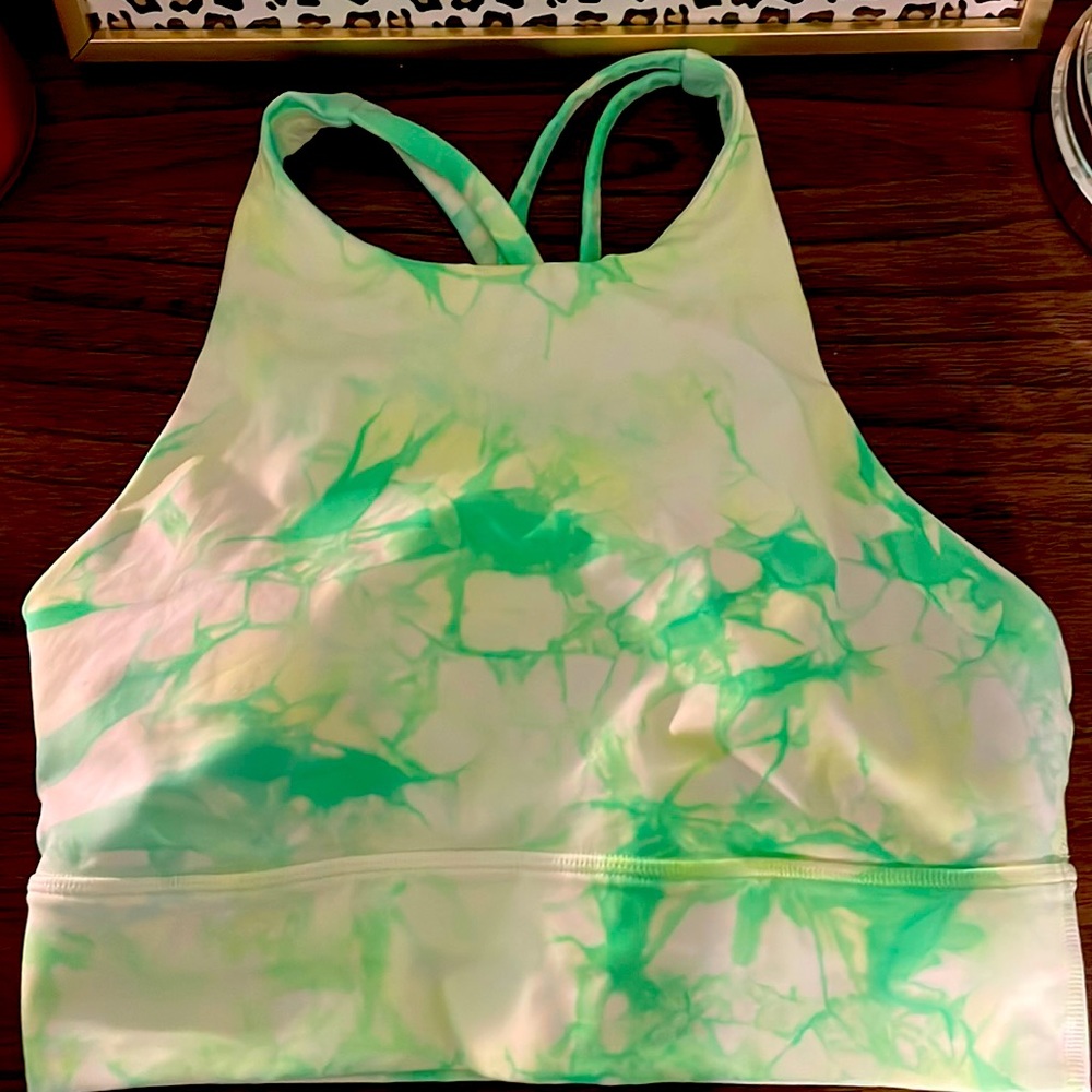 Lululemon sports bra green tie dye